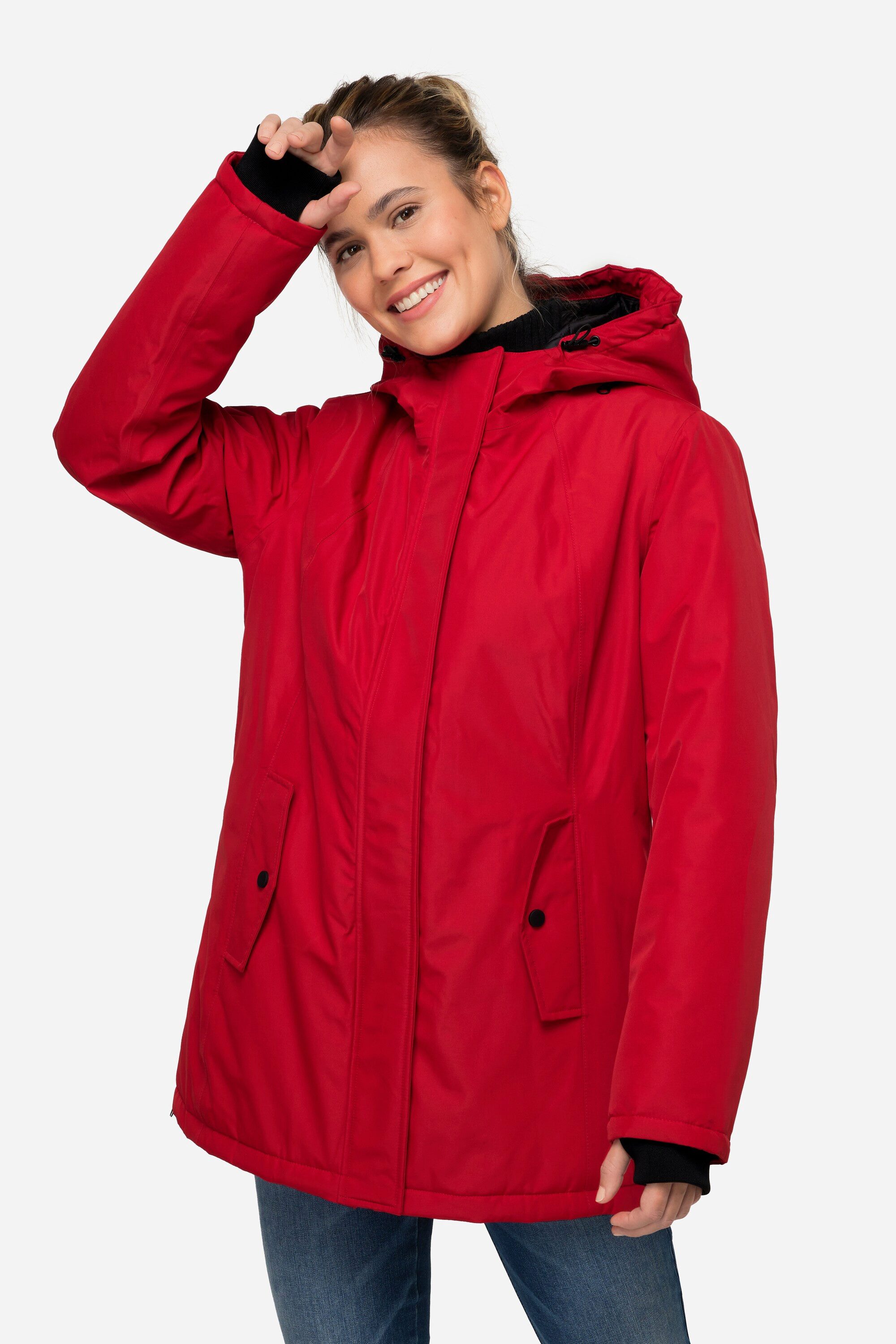 Laurasøn Parka Funktions-Jacke Kapuzen Zipper Seitenschlitze günstig online kaufen