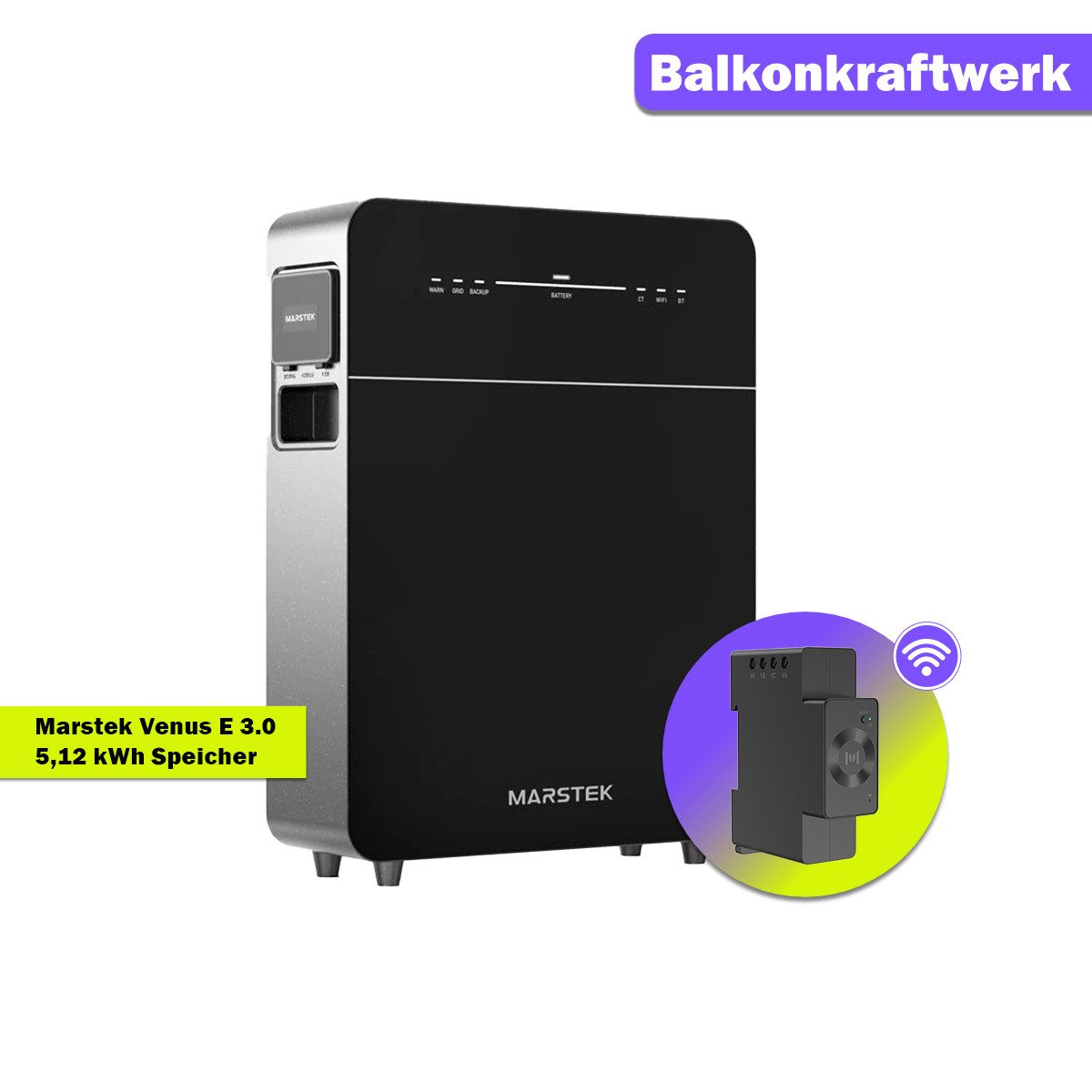 Marstek Balkonkraftwerk Marstek Venus E Gen 3.0 5,12kWh LiFePO4 Heimspeicher CT002 0% MwSt