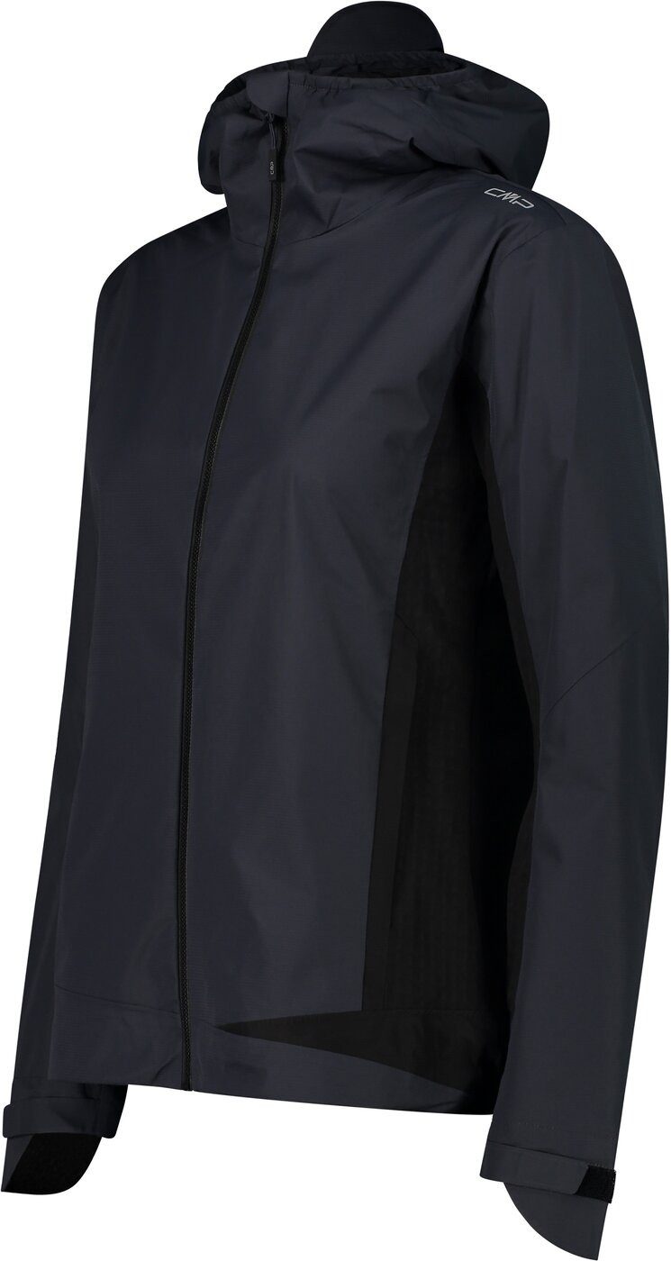Funktionsjacke WOMAN JACKET HYBRID FIX HOOD ANTRACITE
