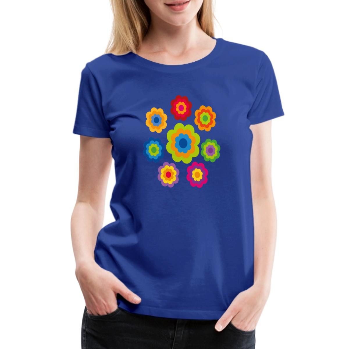 Spreadshirt T-Shirt 70er Jahre Hippie Flower günstig online kaufen