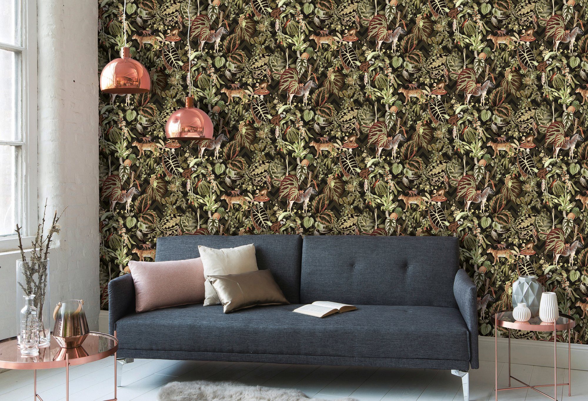 Bricoflor Tier Tapete Tropisch Wohnzimmer und Schlafzimmer Vliestapete mit günstig online kaufen