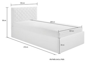 Westfalia Schlafkomfort Polsterbett Danzig, wählweise mit Bettkasten, Härtegrade H2,H3 & H4 wählbar