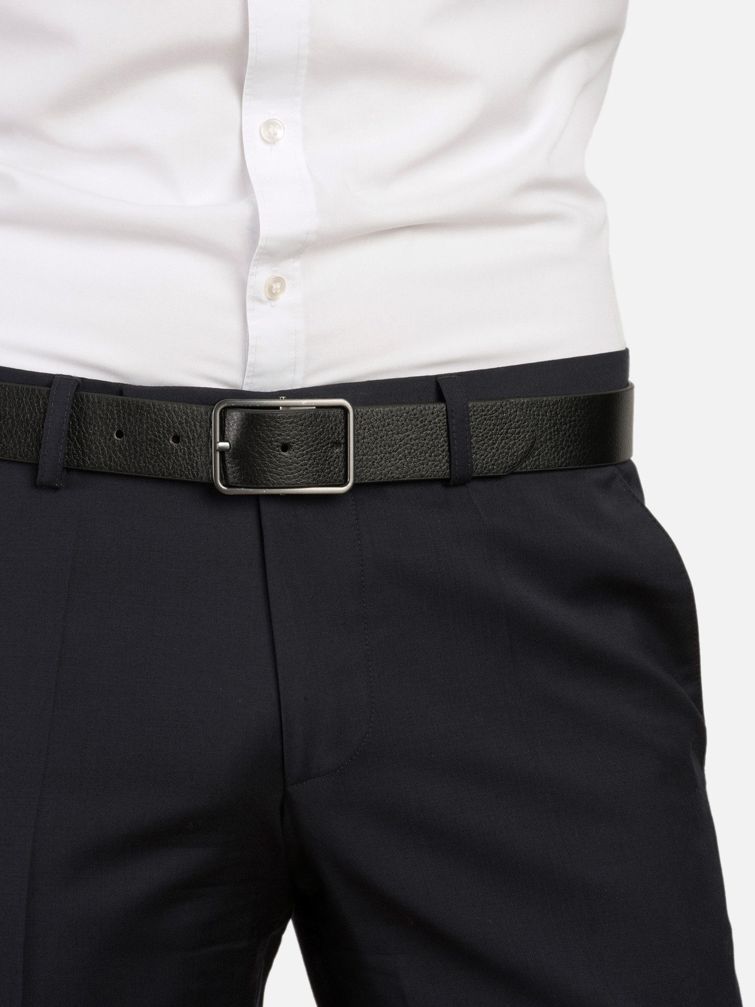 MONTI Ledergürtel ETON leicht matt, strukturierte Optik, elegant, Doppelseitig