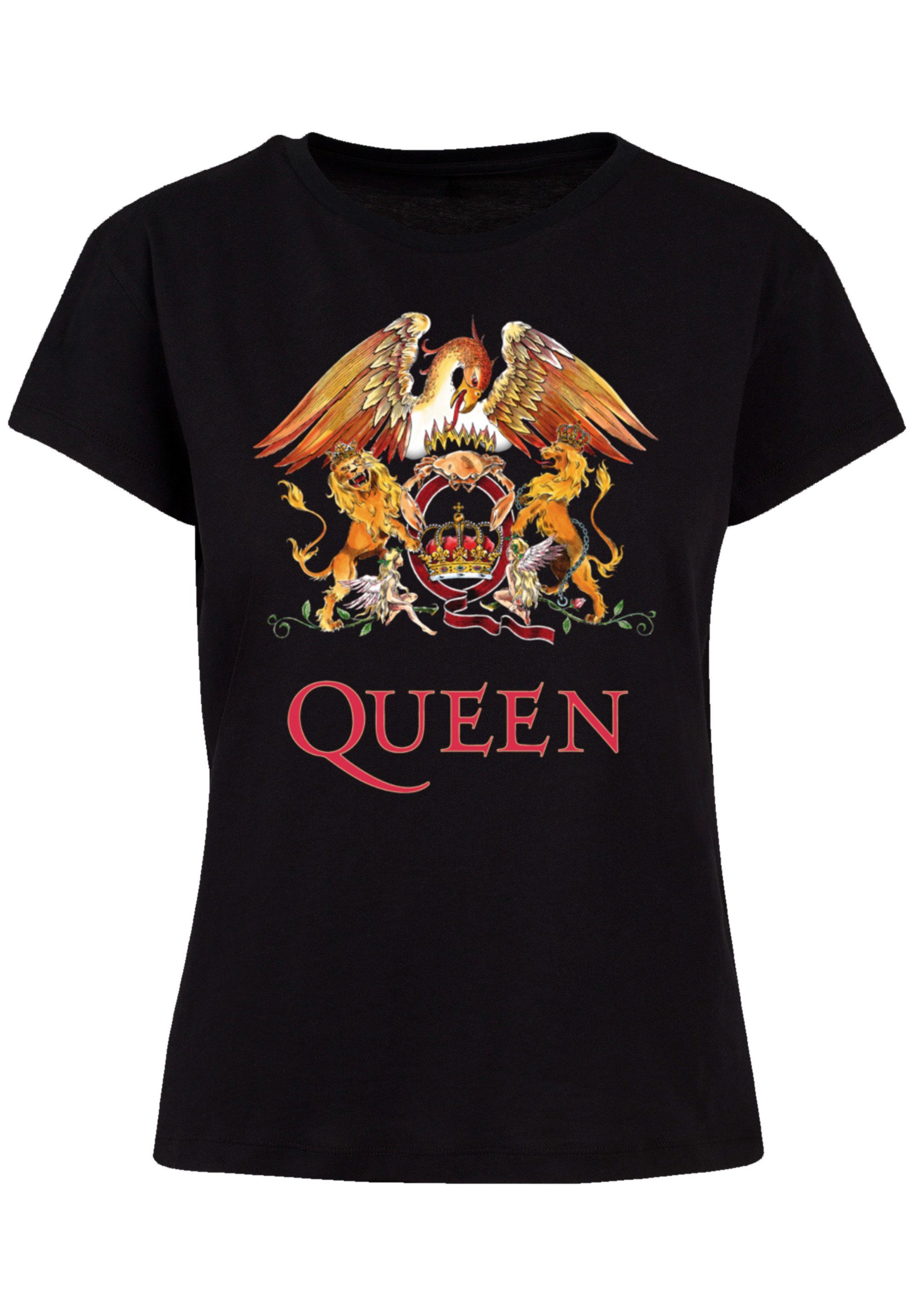 schwarz Classic Queen Print T-Shirt Crest F4NT4STIC