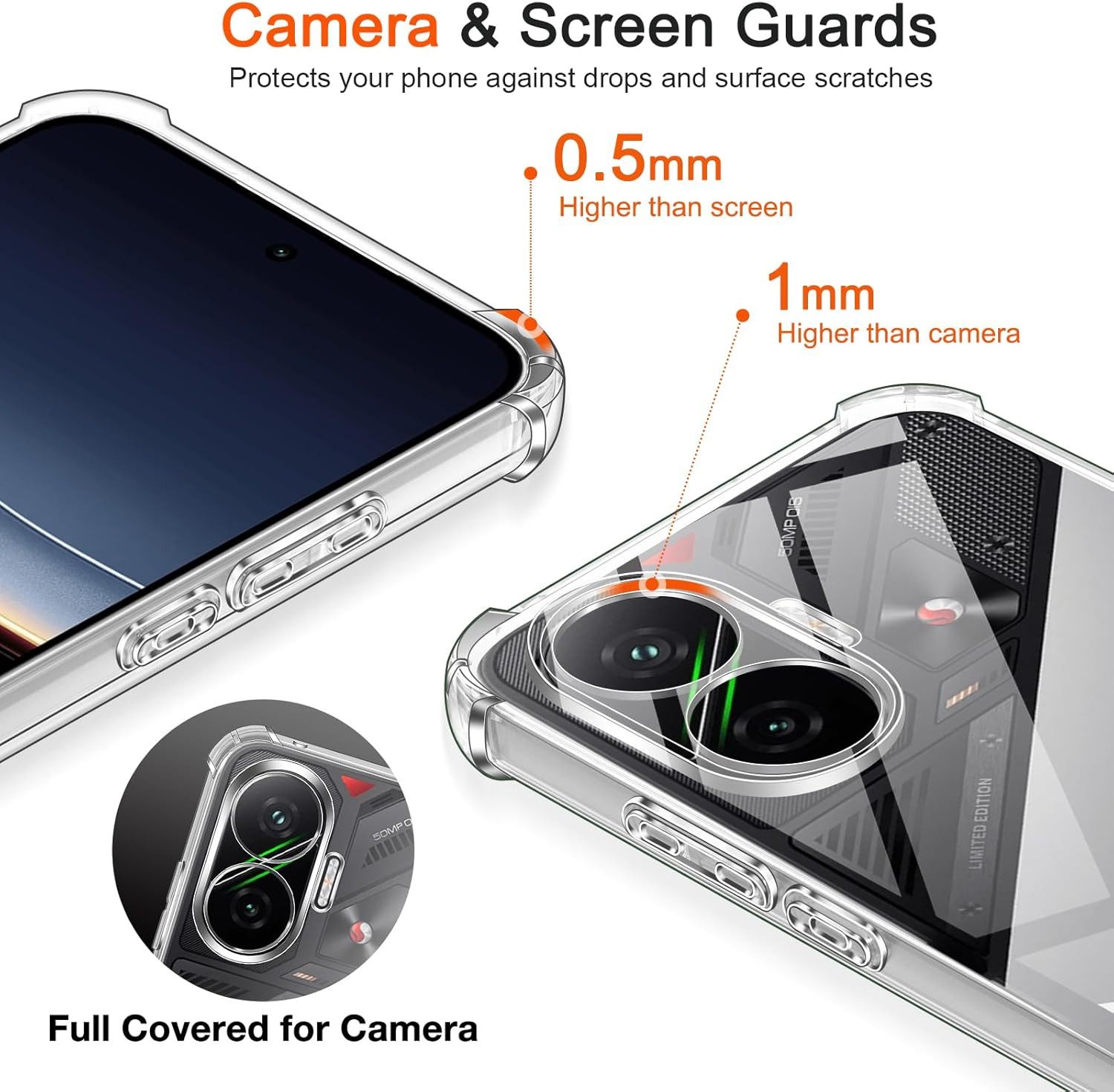 Widmann-Shop Handyhülle Xiaomi Poco Case F7 Ultra F7 Pro Hülle Transparent Schutzhülle Handy, für Poco F7 Pro, für Poco F7 Ultra