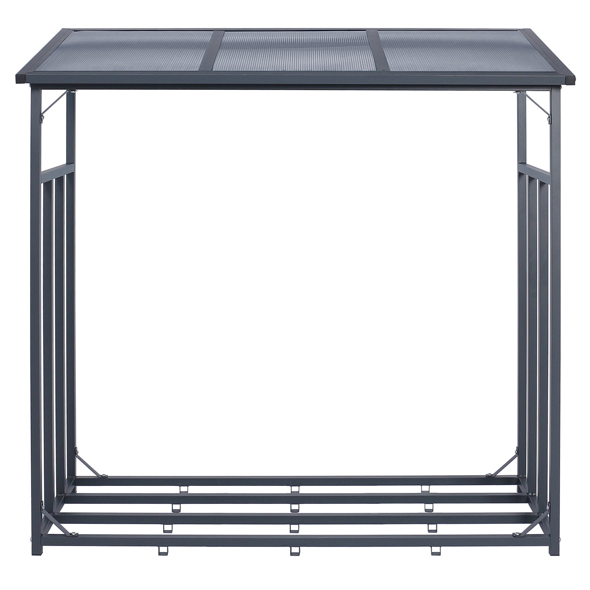 Anthrazit Feuerholzregal, Kaminholzregal cm, Kaminholzlager 23 BxTxH:187.5x83x185 Kaminholzunterstand Brennholzregal 1875x70x185cm XXL stabil m³ ML-DESIGN