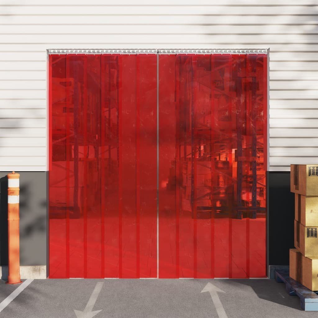 Vorhang Türvorhang Rot 200x1,6 mm 25 m PVC, furnicato, (1 St)