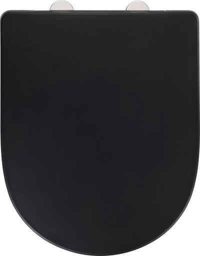 WENKO WC-Sitz Exclusive Nr. 3, schwarz, aus antibakteriellem Duroplast