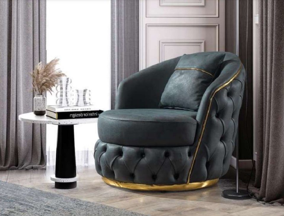 Sofa 3+3+1 Garnitur Luxus Sitzer Leder Sofagarnitur JVmoebel Sessel Sofas Wohnzimmer-Set,