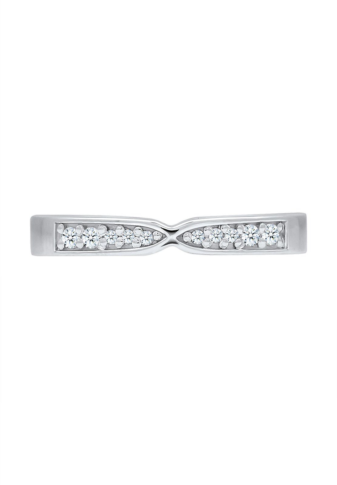 ct) Silber (0.09 Elli Diamant Brillant 925 Verlobungsring DIAMONDS Bandring