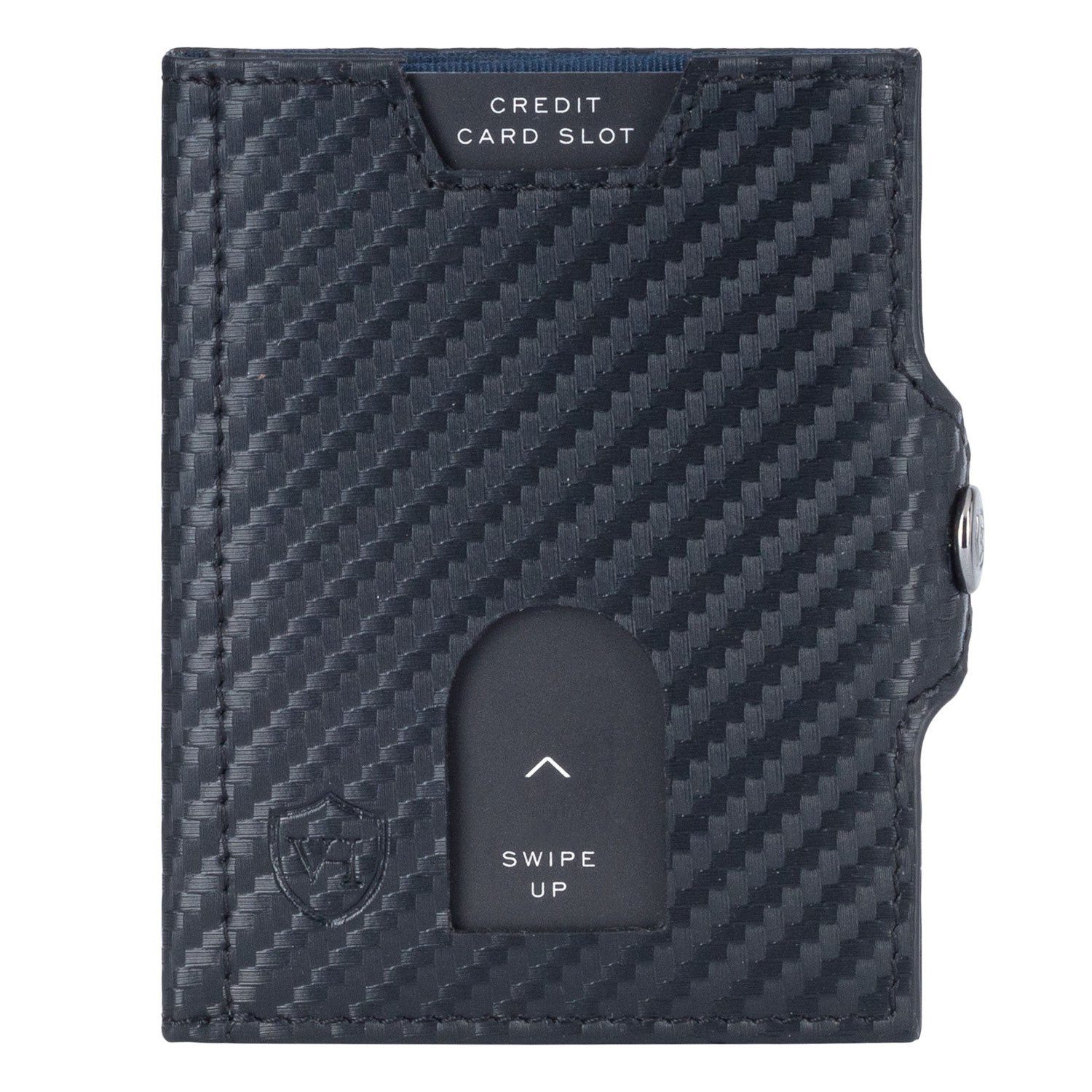 VON HEESEN Geldbeutel Whizz Geldbörse Wallet Geschenkbox Carbon-Schwarz RFID-Schutz & 6 Wallet Slim mit inkl. Kartenfächer, Portemonnaie