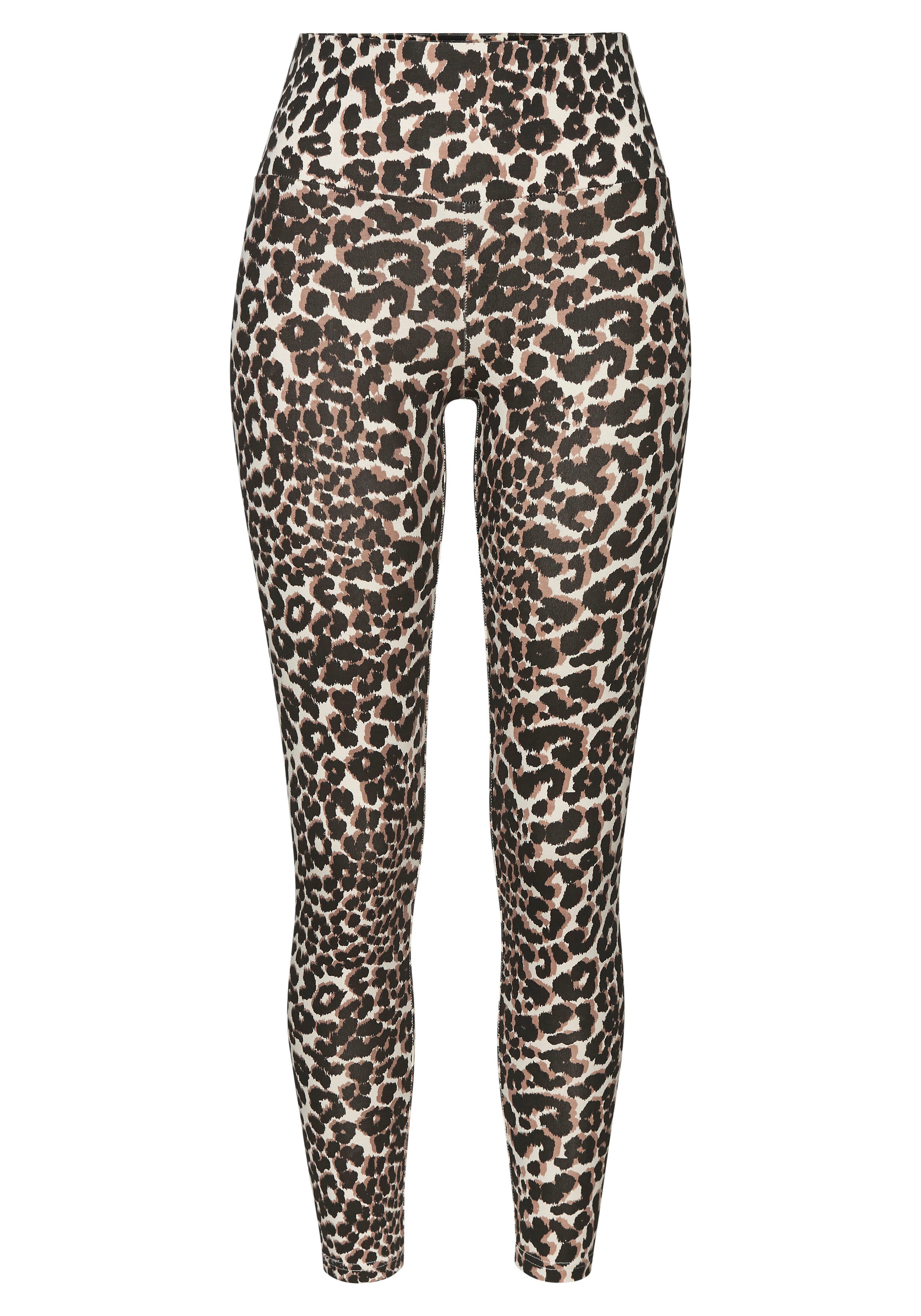 LASCANA ACTIVE Leggings in Leopardenmuster, mit breitem Bündchen – Bild 2 von 5