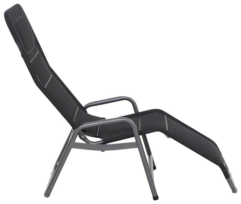 Siena Garden Gartenliege Bito, Stahl/Textil, verstellbar, inkl. Auflage