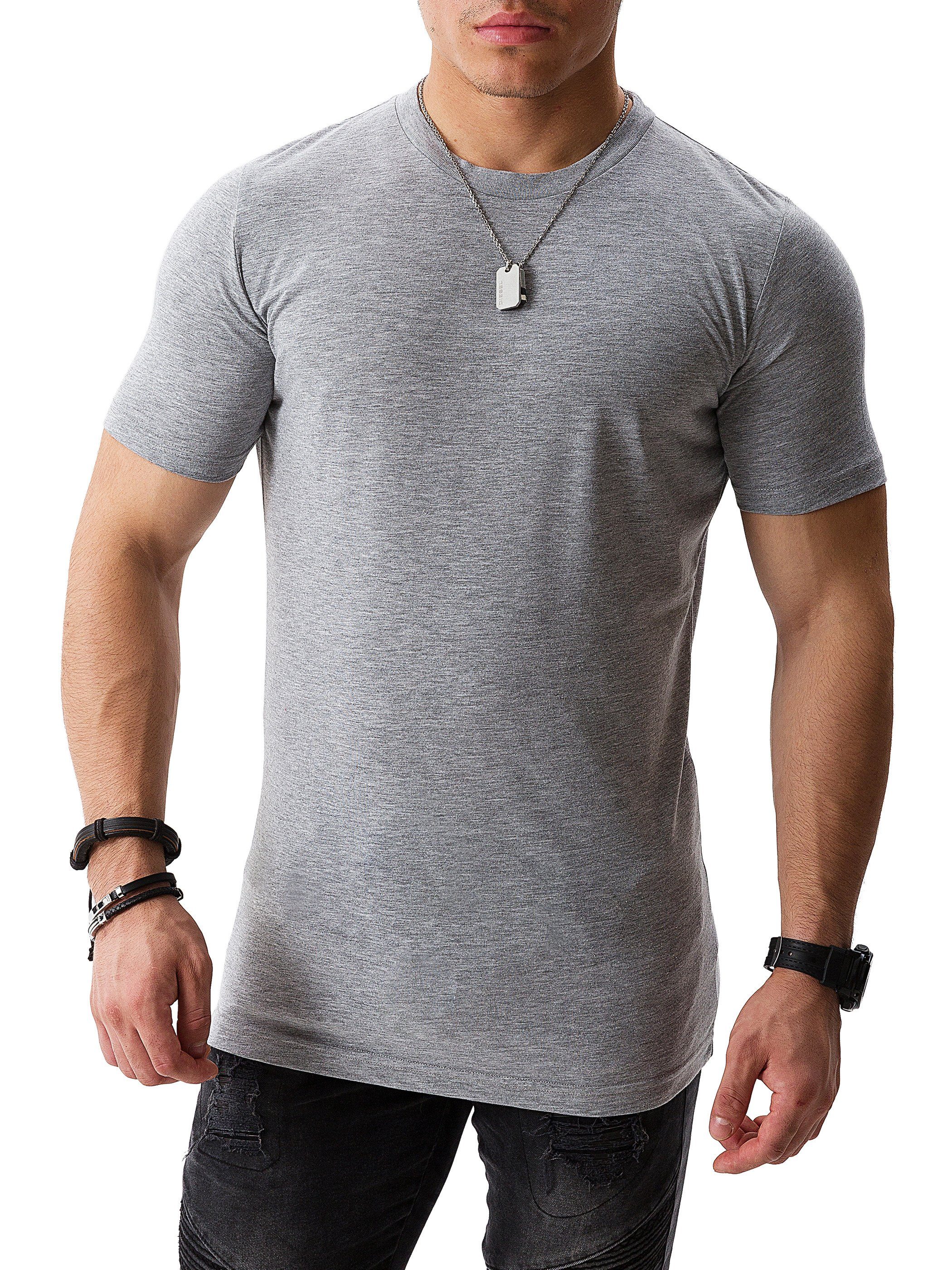 WOTEGA T-Shirt Alton Basic Tee Crew Neck (Set) modernes Rundhalsshirt Grua (dapple gray 163907) | Trachtenshirts