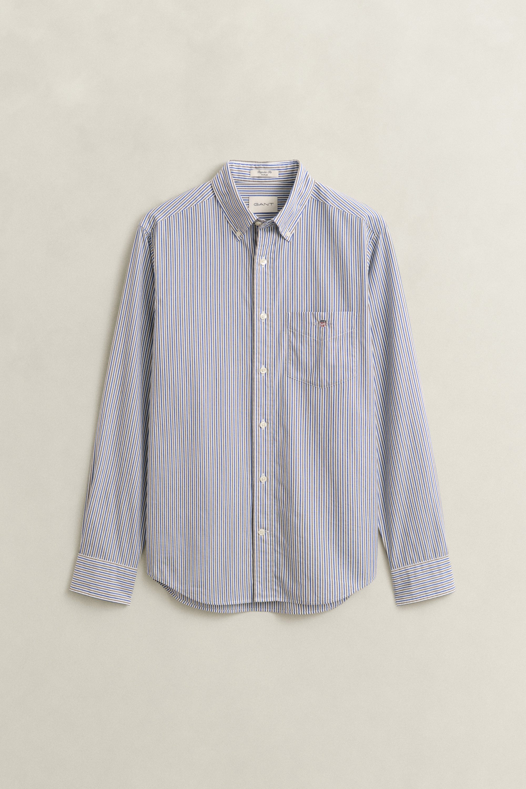 Gant Langarmhemd REGULAR POPLIN STRIPE SHIRT Regular fit mit Streifenmuster
