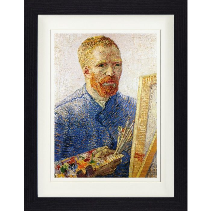 1art1 Bild mit Rahmen Vincent Van Gogh - Selbstbildnis Vor Der Staffelei 1888