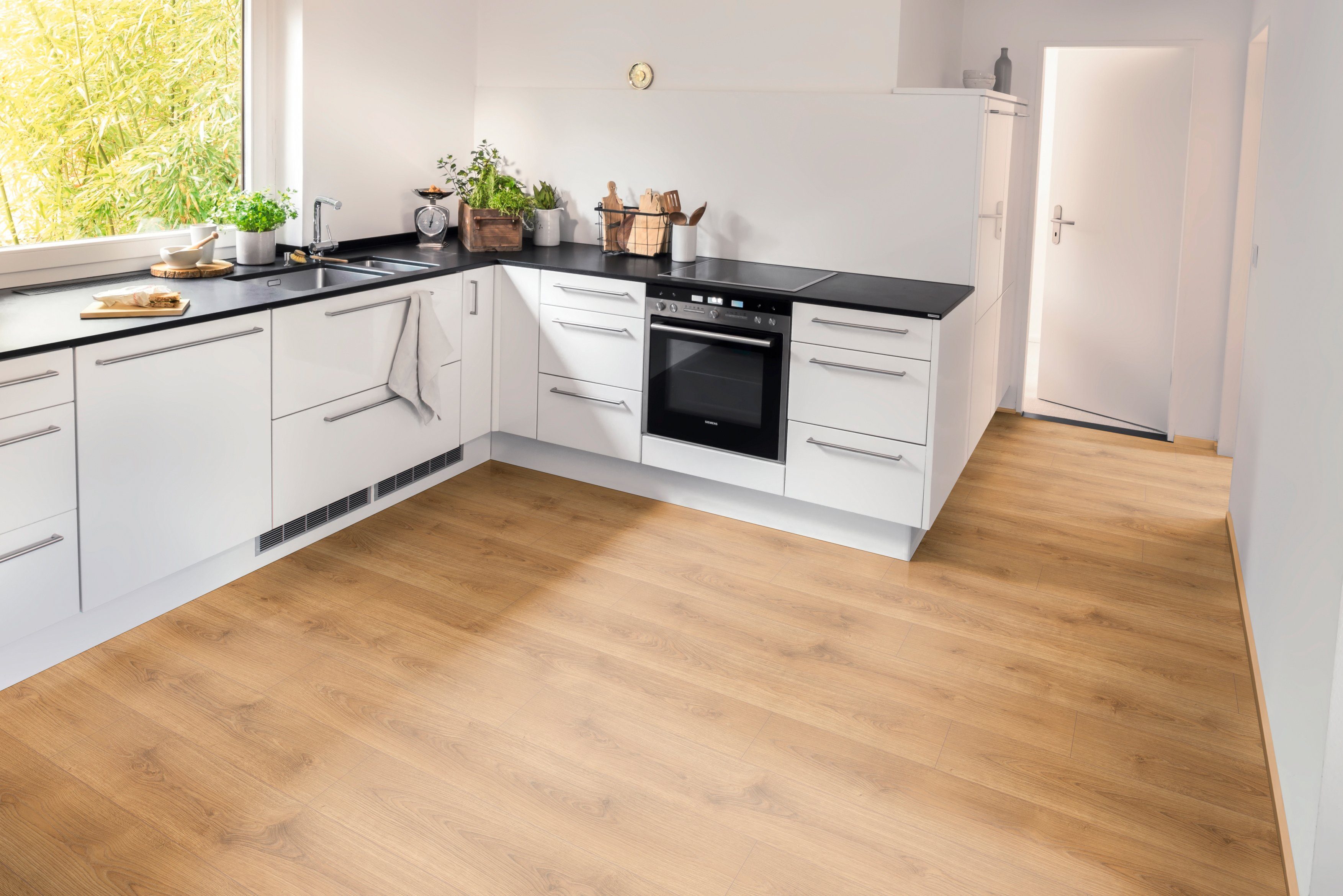 EGGER Laminat »EGGER HOME Aqua+ Brook Eiche honig«, 1291 x 193 mm