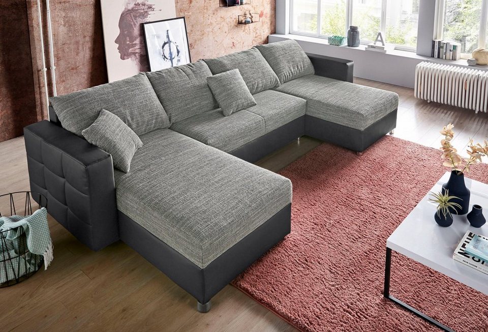 Sit More Wohnlandschaft Inklusive Bettfunktion Und Bettkasten Recamiere Beidseitig Montierbar Online Kaufen Otto Wohnlandschaft Mit Schlaffunktion Und Bettkasten