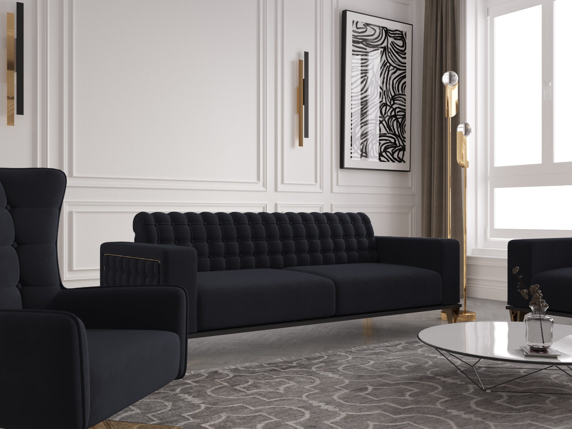 Möbeldreams Chesterfield-Sofa Sofa-Set Tina 3-2-1/3-3-1 / günstig online kaufen