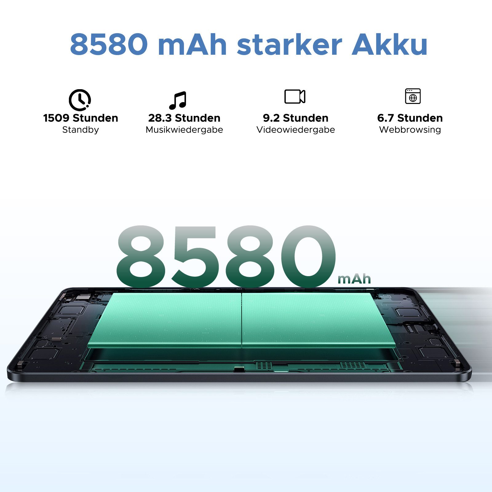 DOOGEE U11 Pro Android 15/16, 30GB RAM (6+24GBerweitert) + 256GB ROM Tablet (11", 256 GB, Android 15, WIFI, 13MP+5MP, 5G WiFi/Widevine L1/ GPS/Face ID/OTG)