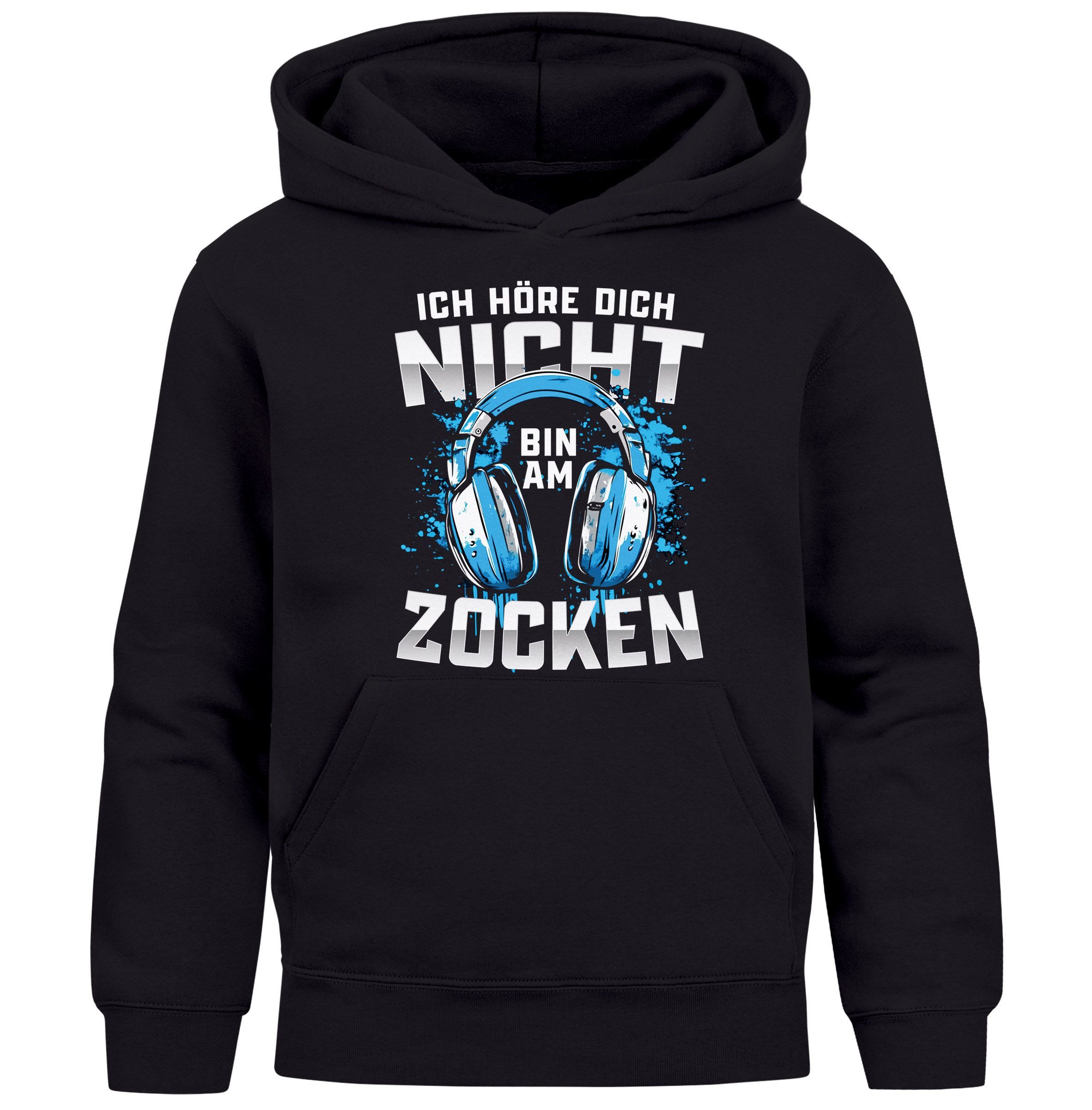 MoonWorks Hoodie Kinder Hoodie Jungen Gaming Spruch lustig Höre dich nicht bin am