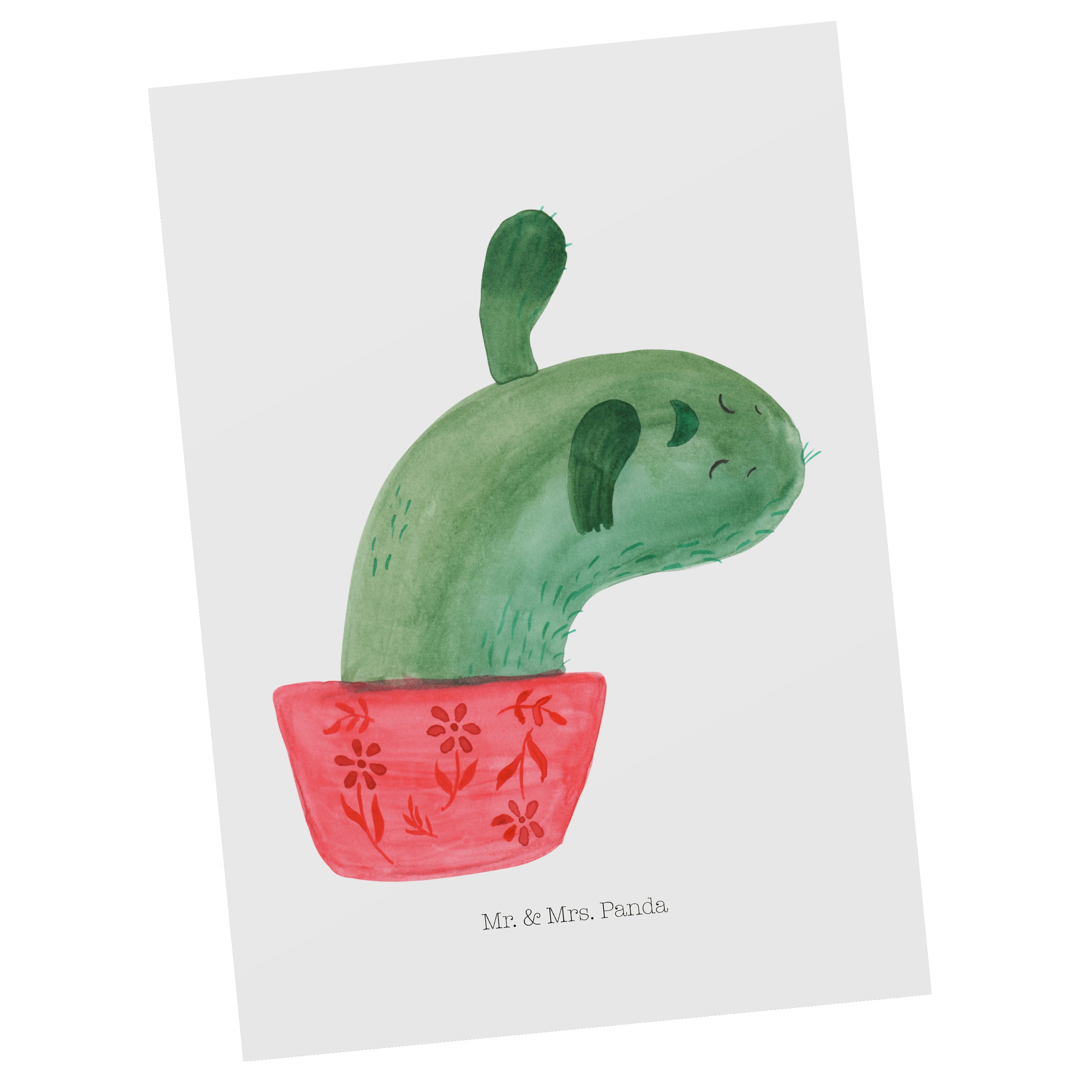 Mr. & Mrs. Panda Postkarte Einladung, Kaktus - - Ka Geschenk, Ärger, Geschenkkarte, Weiß Mamamia