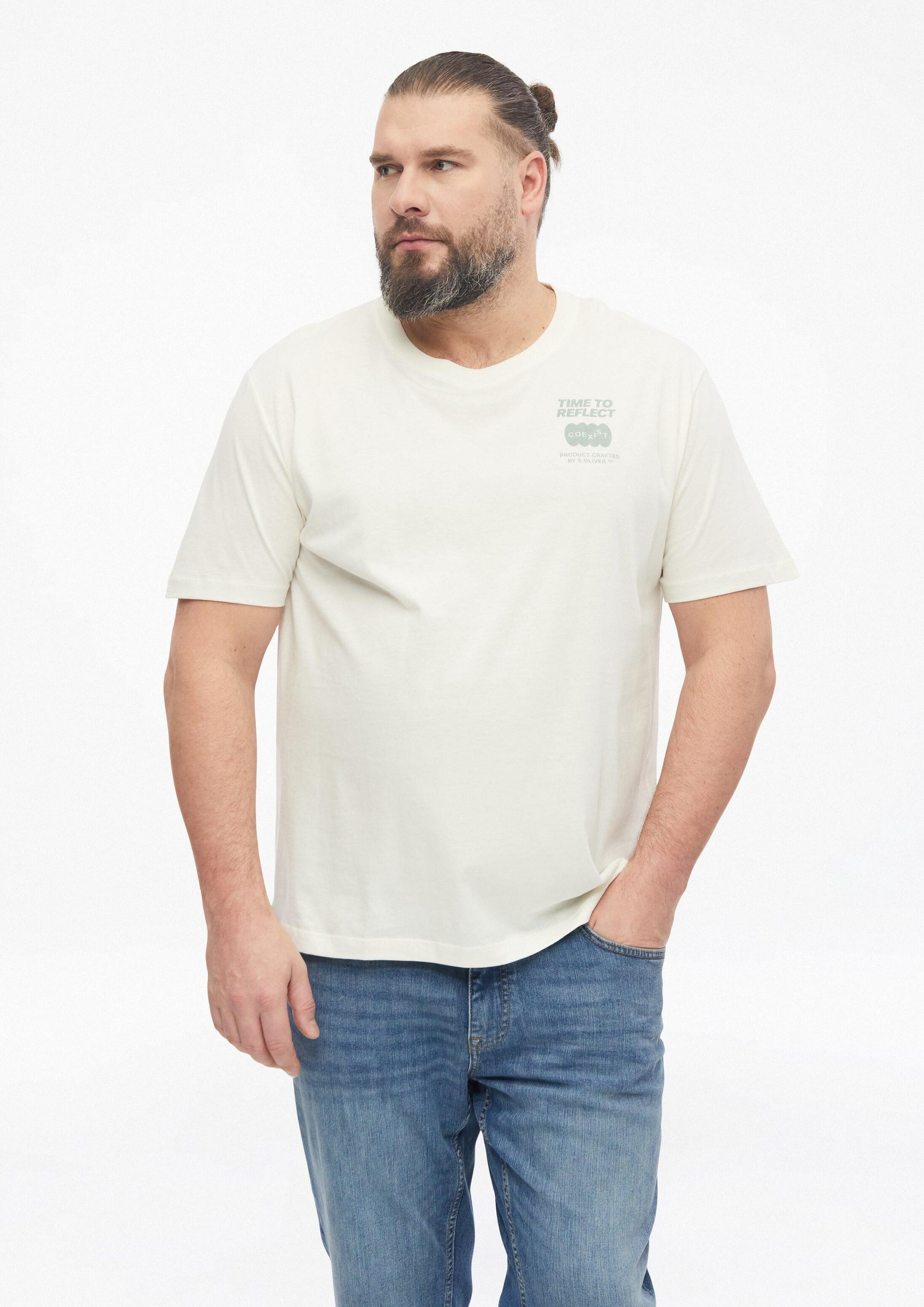 s.Oliver Kurzarmshirt T-Shirt Baumwoll-T-Shirt mit Artwork