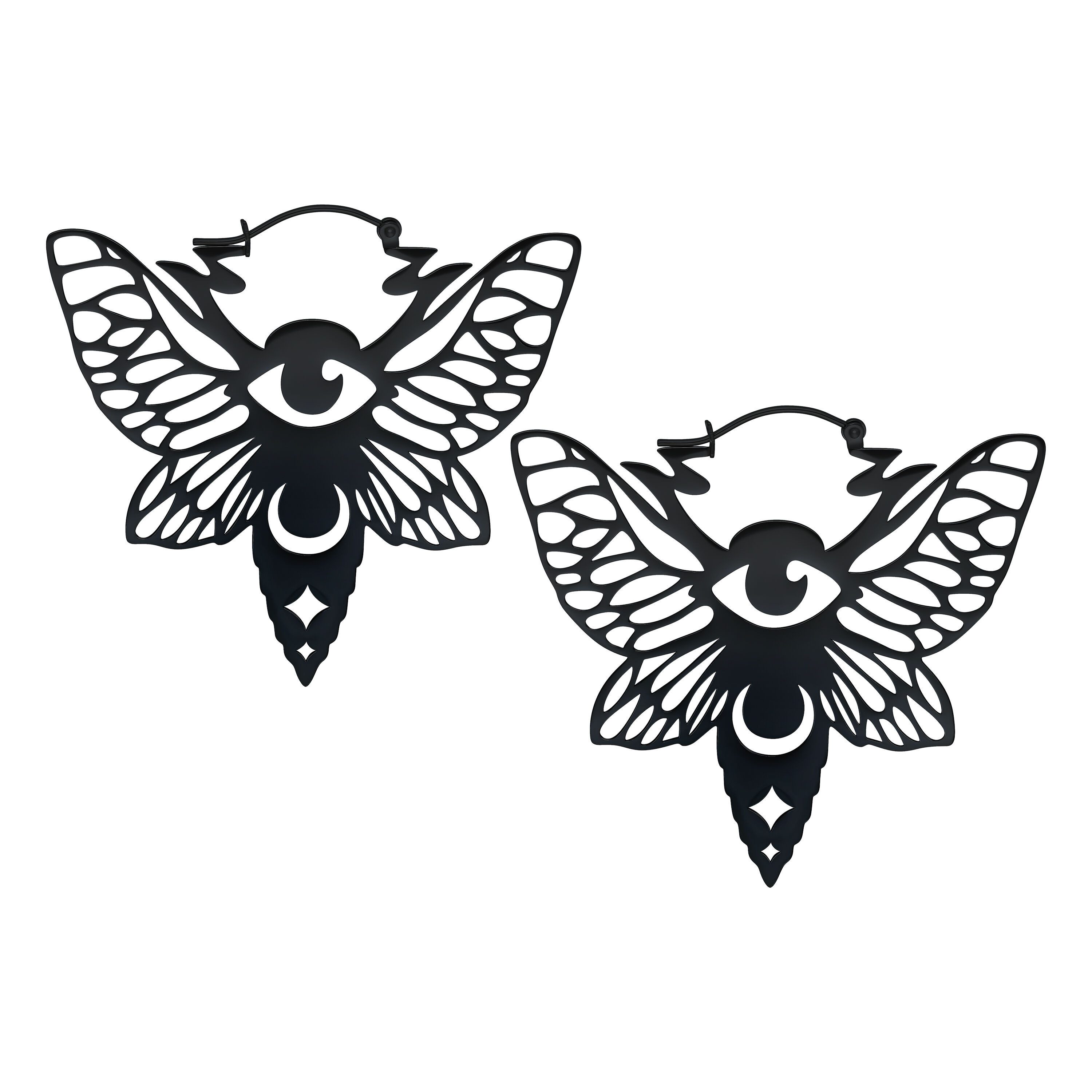 Paar Ohrhänger Moth Hoops