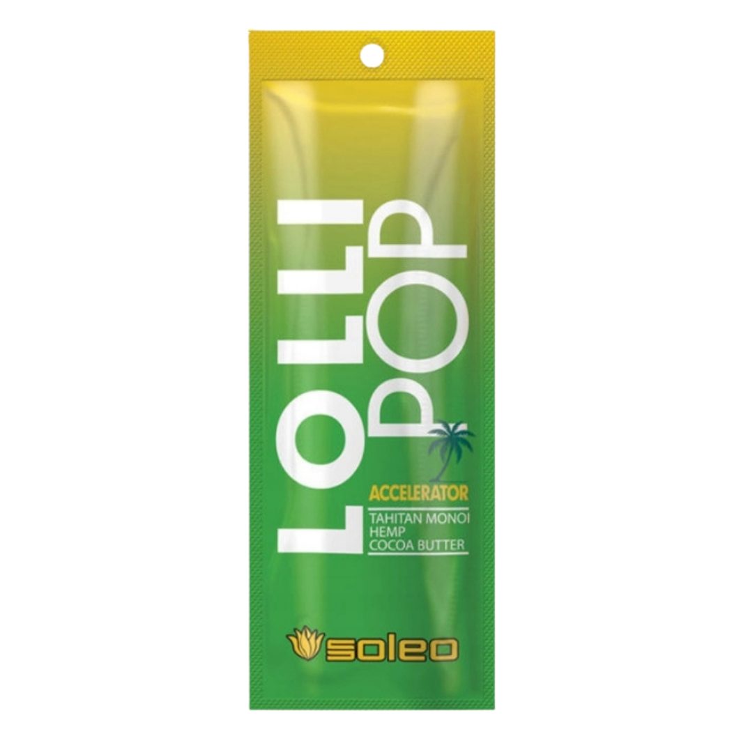 Soleo Selbstbräunungslotion Soleo Lolli Pop Bräunungsbeschleuniger fürs Solarium 15 ml, Bräunungsbeschleuniger mit Tyrosin und Puddingduft; ohne Bronzer.
