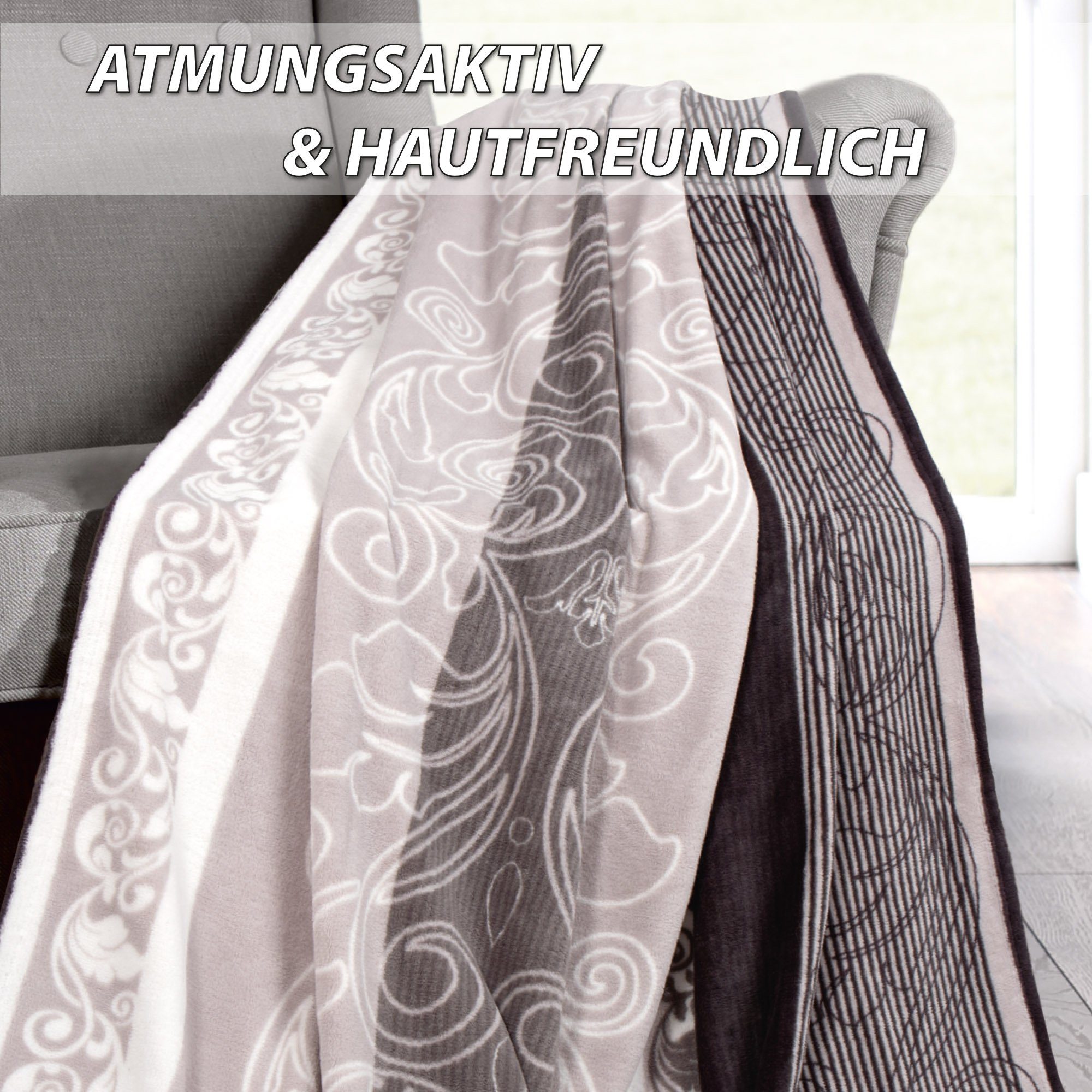 Wohndecke Mikrofaser Flausch 150x200cm, Bestlivings, Kuscheldecke günstig online kaufen