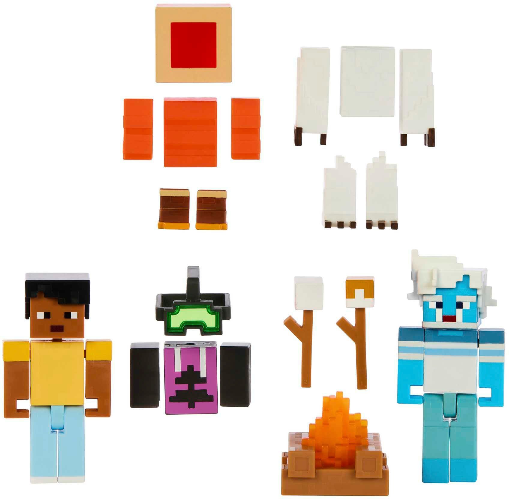 Mattel® Spielfigur Minecraft, Creator, Creator Series Camp Enderwood Figuren, inklusive Zubehör