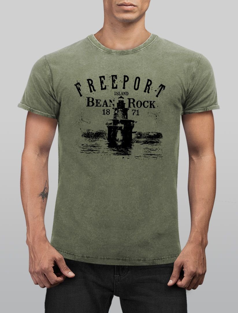 Neverless Print-Shirt Herren Vintage Shirt Retro günstig online kaufen