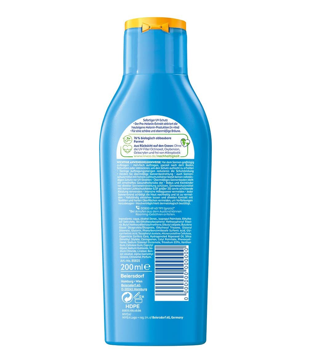 Nivea Sonnenschutzlotion Sonnencreme, Schutz Braeune Lotion LSF30, 1-tlg.