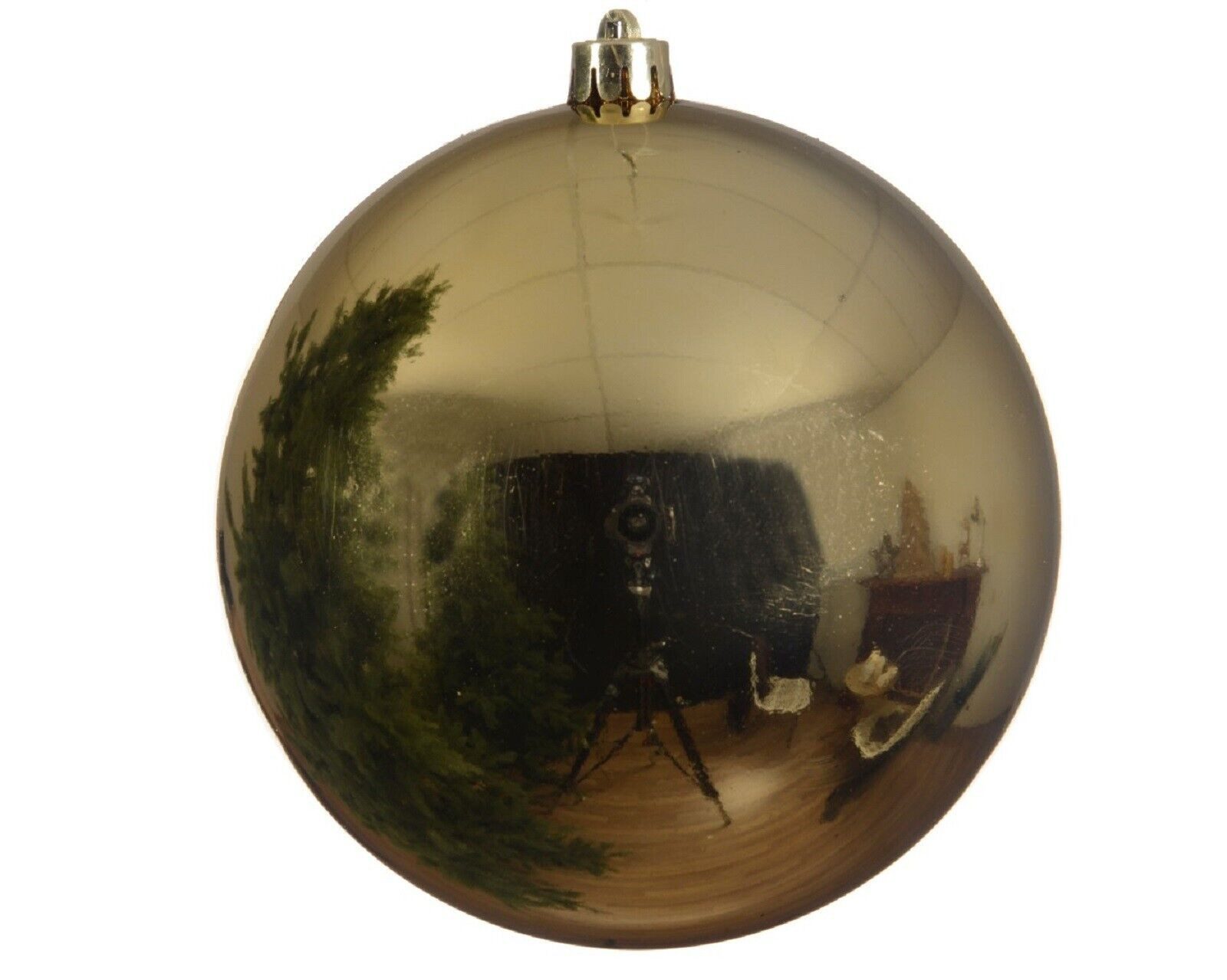 Kaemingk Weihnachtsbaumkugel Weihnachtsbaumkugeln bruchfest Ø 20 cm 1 Stück hellgold glanz