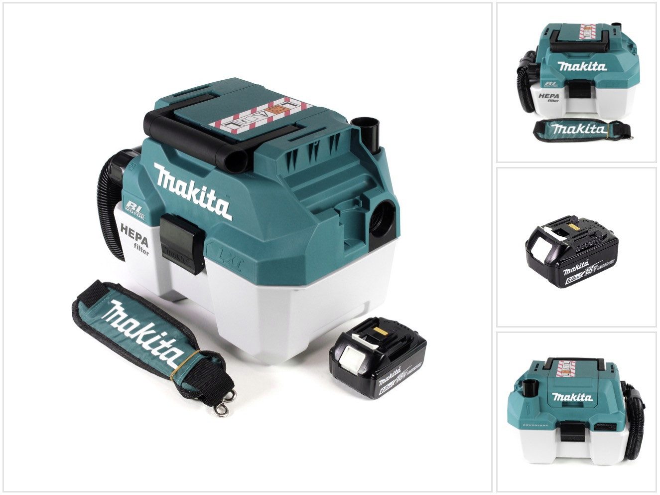 Makita Staubabsauger DVC 750 LG1X1 Akku Staubsauger Nass und Trockensauger 18 V tragbar +