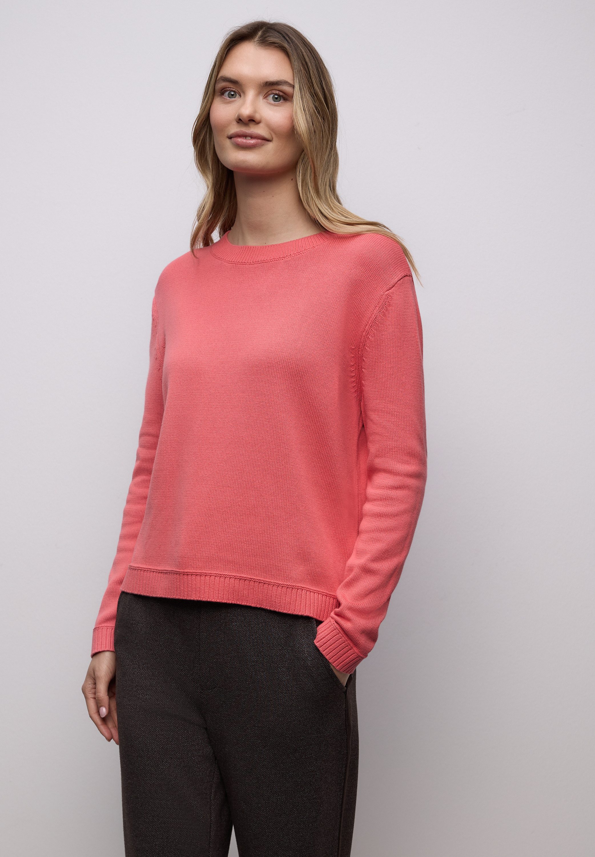 STREET ONE Strickpullover aus reiner Baumwolle günstig online kaufen