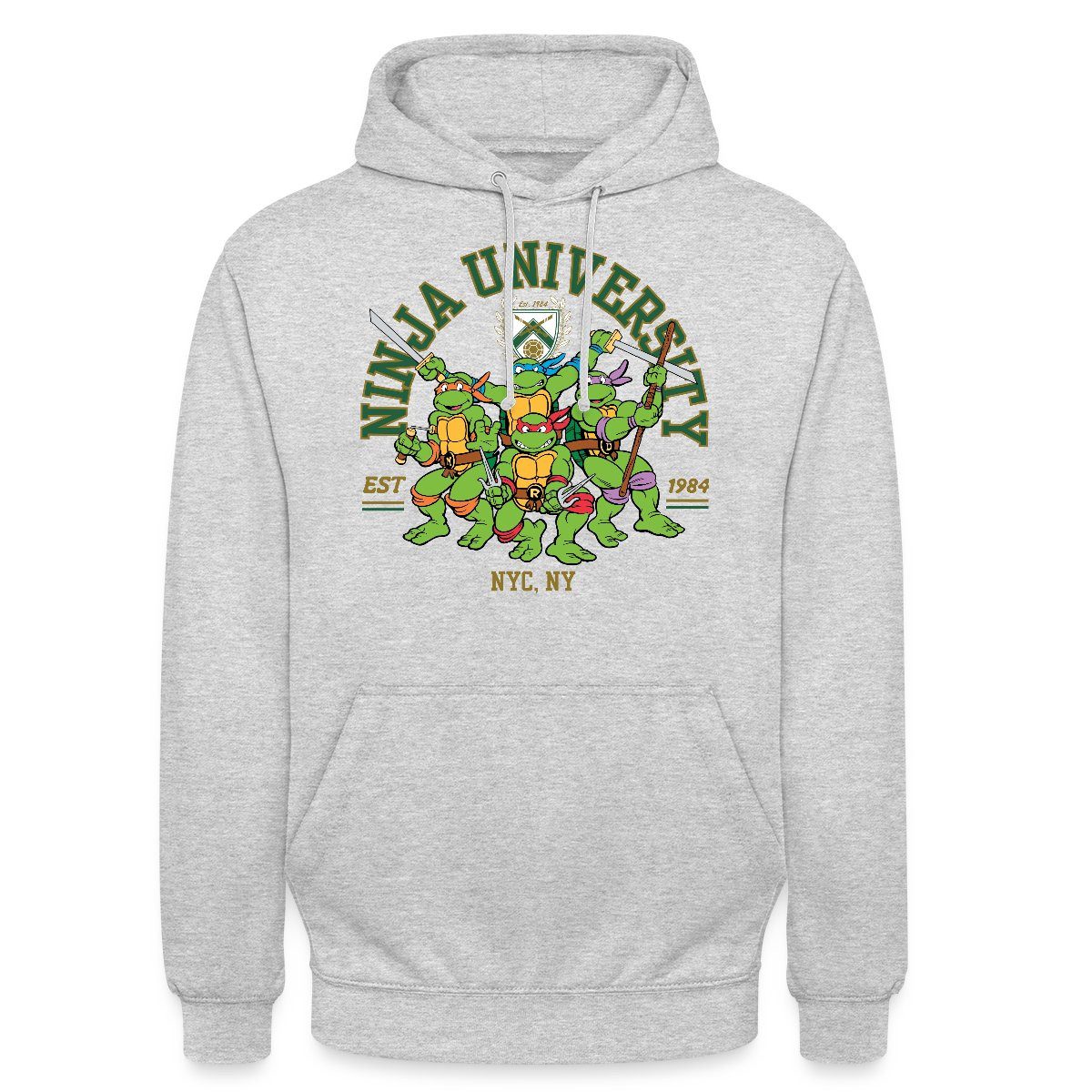 Spreadshirt Hoodie Teenage Mutant Ninja Turtles Ninja University Unisex Hoodie (1-tlg)