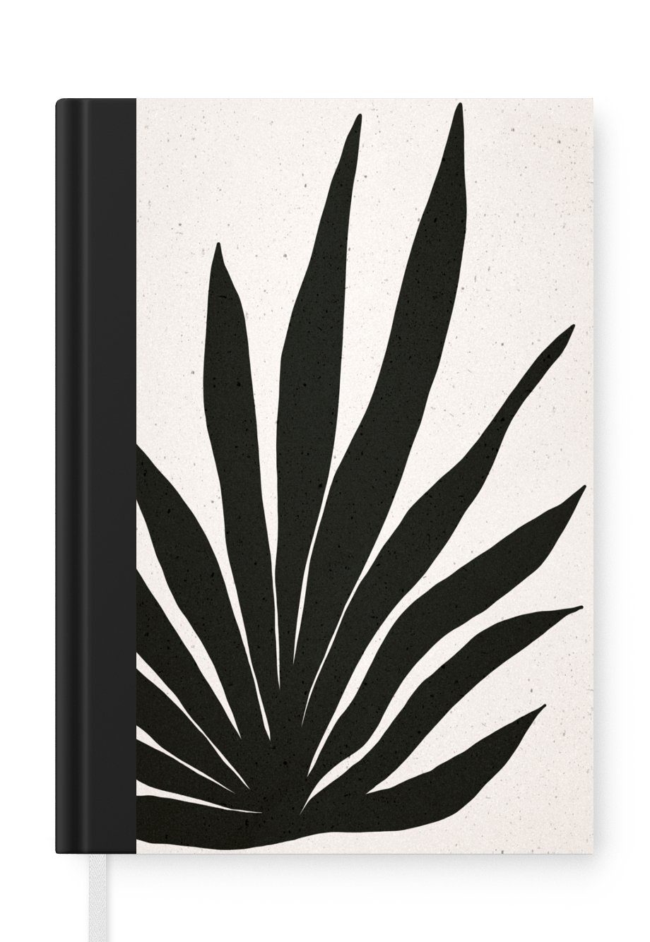 MuchoWow Notizbuch Blatt - Pflanze - Minimalismus, Journal, Merkzettel, Tagebuch, Notizheft, A5, 98 Seiten, Haushaltsbuch