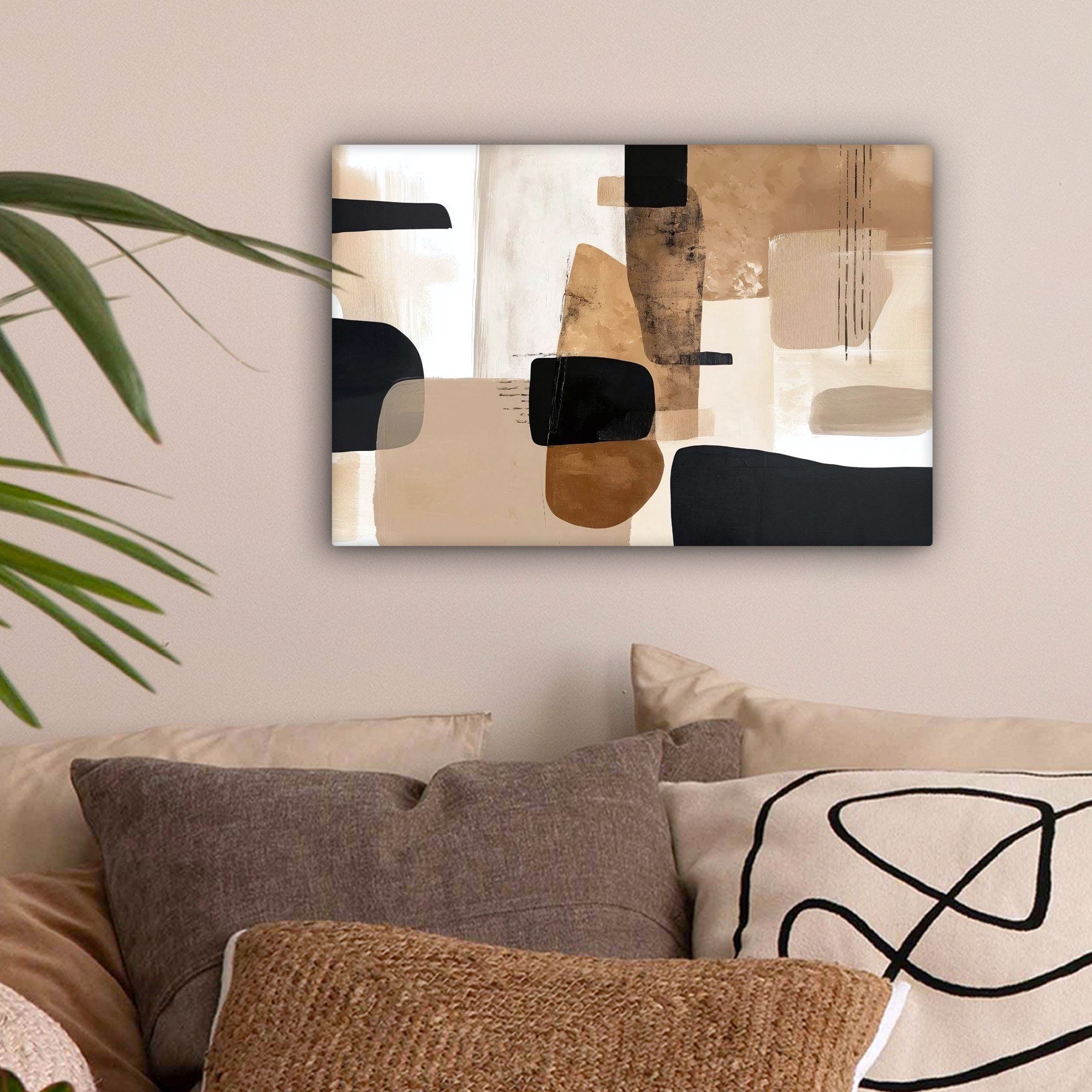 OneMillionCanvasses® Leinwandbild Flugzeuge - Abstrakt - Schwarz - Streifen günstig online kaufen