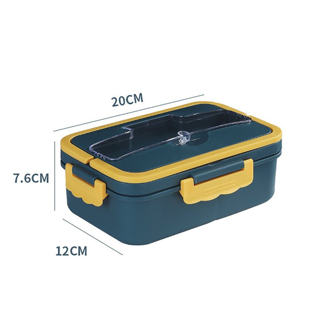 GelldG Lunchbox Brotdose, Kinder Lunchbox, mit Tragegriff/Löffel Hellblau Auslaufsichere