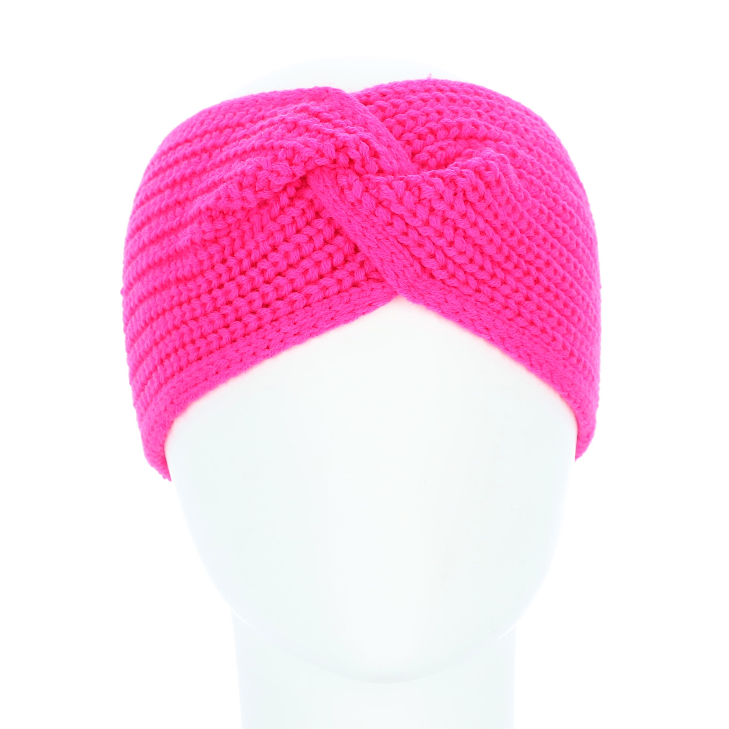 Strick-Stirnband mit halsüberkopf Accessoires Knoten mit pink Rippe Stirnband optischen