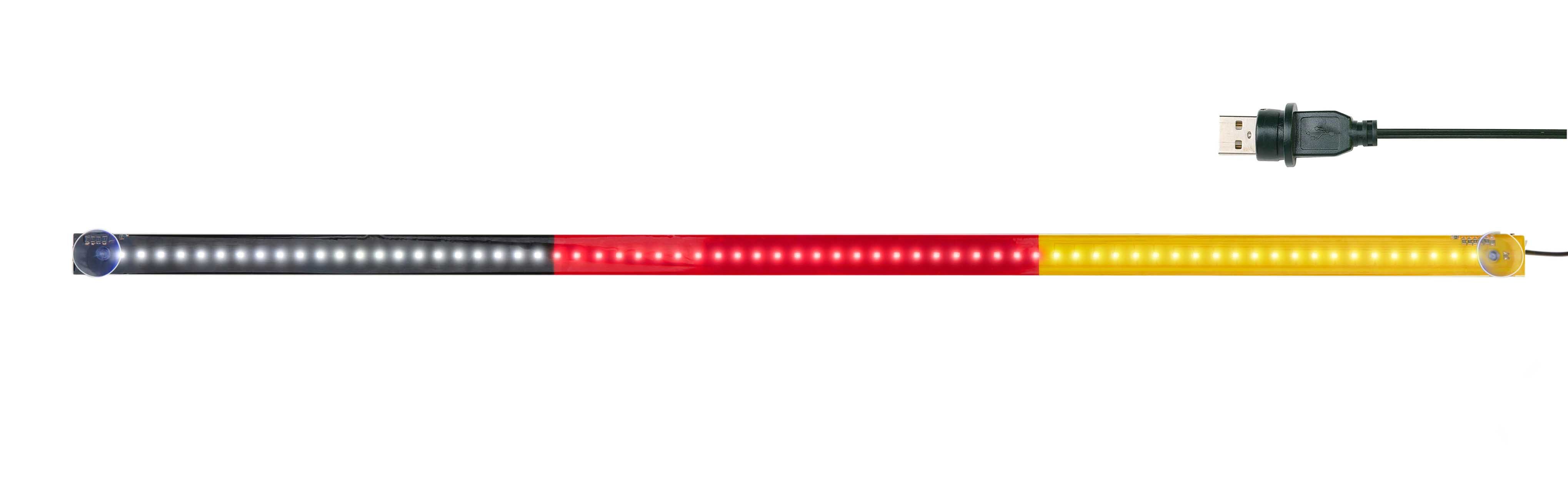 All Ride LED Lichtleiste LKW LED Innenleuchte in den deutschen Nationalfarben, Fahrerhausbeleuchtung, LED fest integriert, weiß, LKW LED-Lichtleiste in schwarz, rot, gold