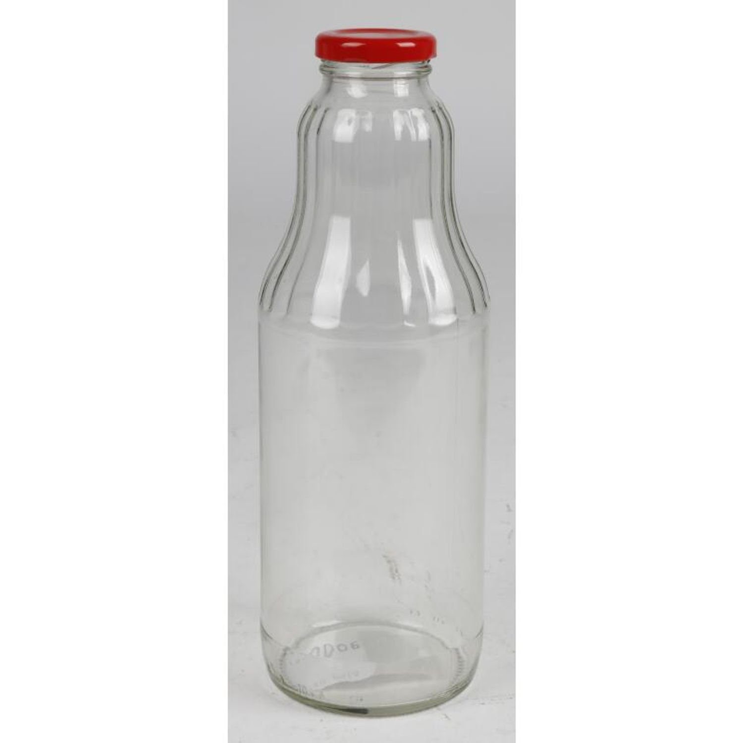 BURI Trinkflasche 21x Glasflasche 1L Schraubdeckel Saft Wasser Milch Küchen Trink Tisch