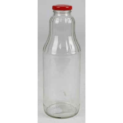 BURI Trinkflasche 21x Glasflasche 1L Schraubdeckel Saft Wasser Milch Küchen Trink Tisch