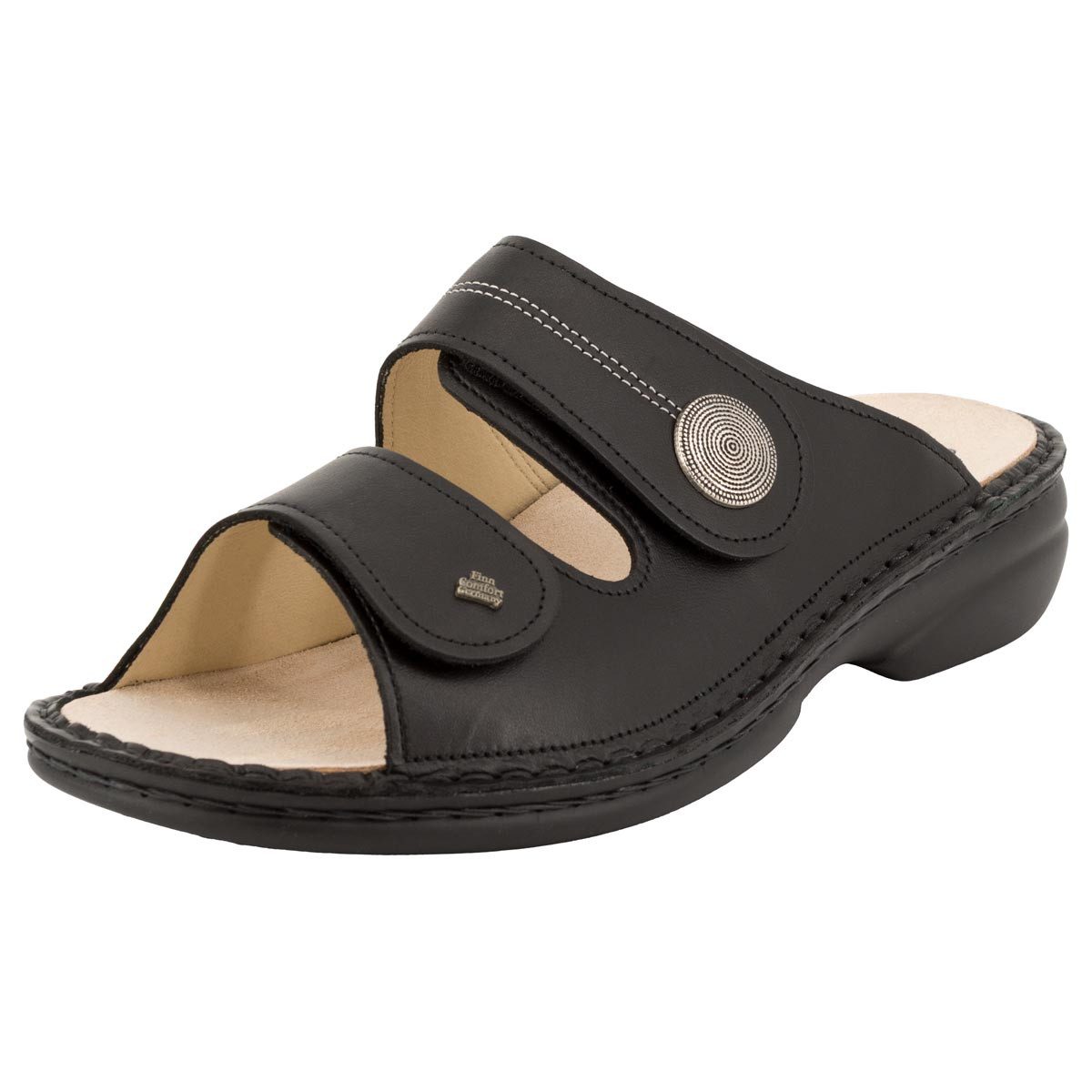Finn Comfort SANSIBAR Pantolette (1-tlg) Pantoletten - Zwei Klettverschlüsse für optimalen Halt