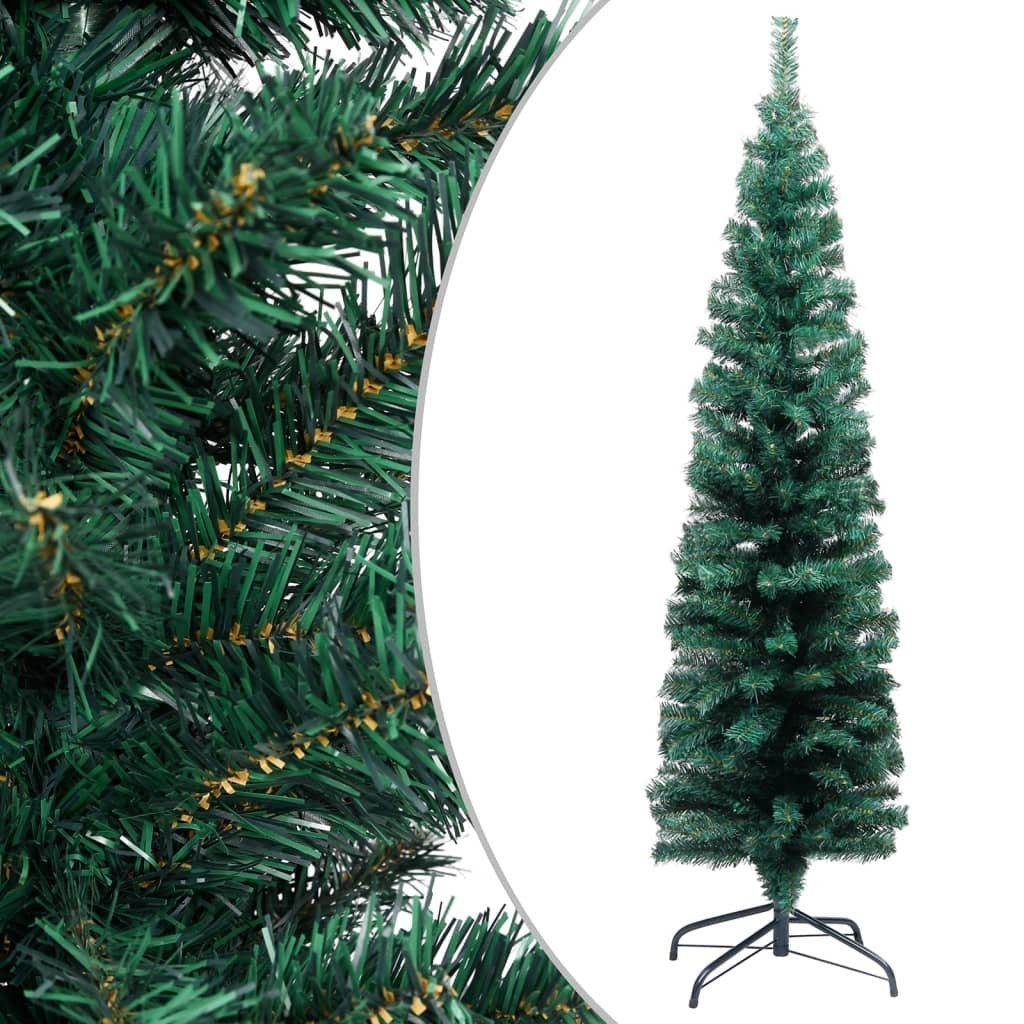 Grün Künstlicher Weihnachtsbaum Ständer Schlank PVC 120 cm mit furnicato