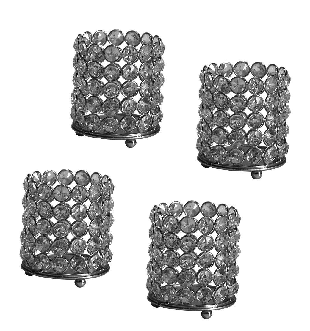 ARTRA Tischkerzenhalter Kristall Подсвечник 4er Set "Lucy"(Größe: S) silber Настольные лампы (4 St)