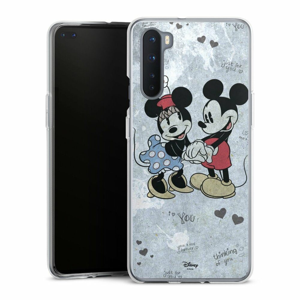 DeinDesign Handyhülle Disney Mickey & Minnie Mouse Vintage Mickey&Minnie In Love, OnePlus Nord Silikon Hülle Bumper Case Handy Schutzhülle