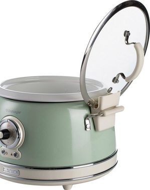 Ariete Multikocher 2904CR, 650 W, 3 l Schüssel, Slowcooker/Reiskocher/Dampfgarer Vintage, 3 L