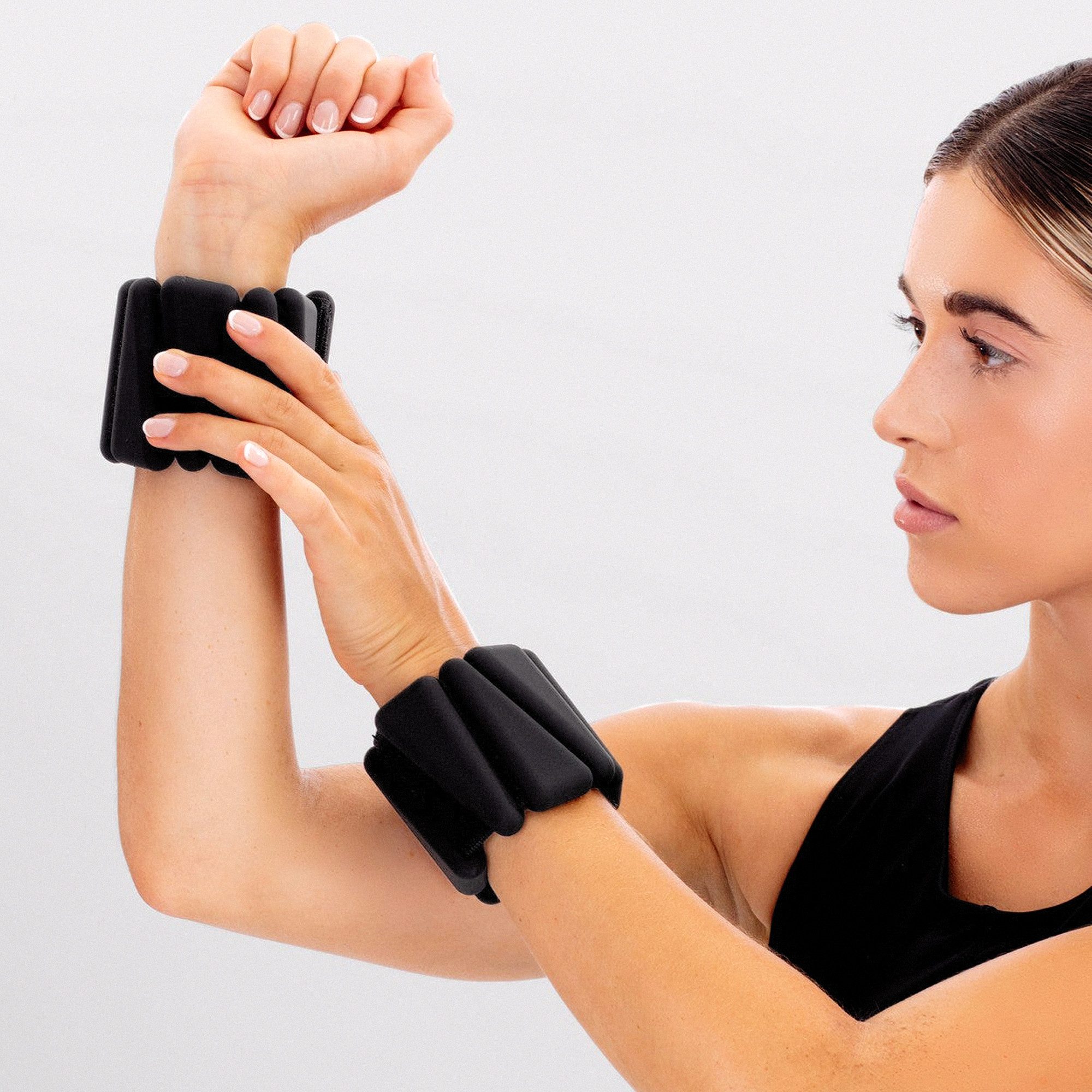 velov Gewichtsmanschette Silikon 2er Set Handgelenk Knöchel Gewicht Fußgewicht Fitness, Gesamtgewicht 0,46kg / 0,9kg / 1,8kg